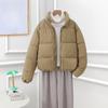 Женская хлопковая куртка Новая осенне-зимняя хлопковая куртка с коротким воротником-стойкой и толстой курткой-хлебом.