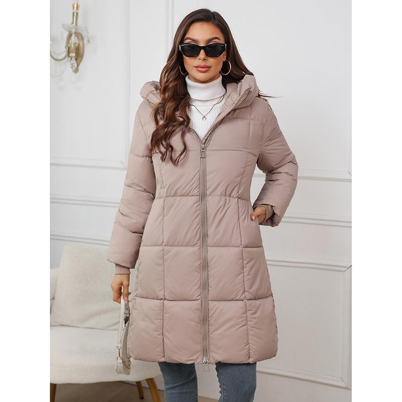 New Winter Down Cotton Jackets Women's Clothing Long Parkas Loose Hooded Thick Warm Winter Coats Female Black Overcoats