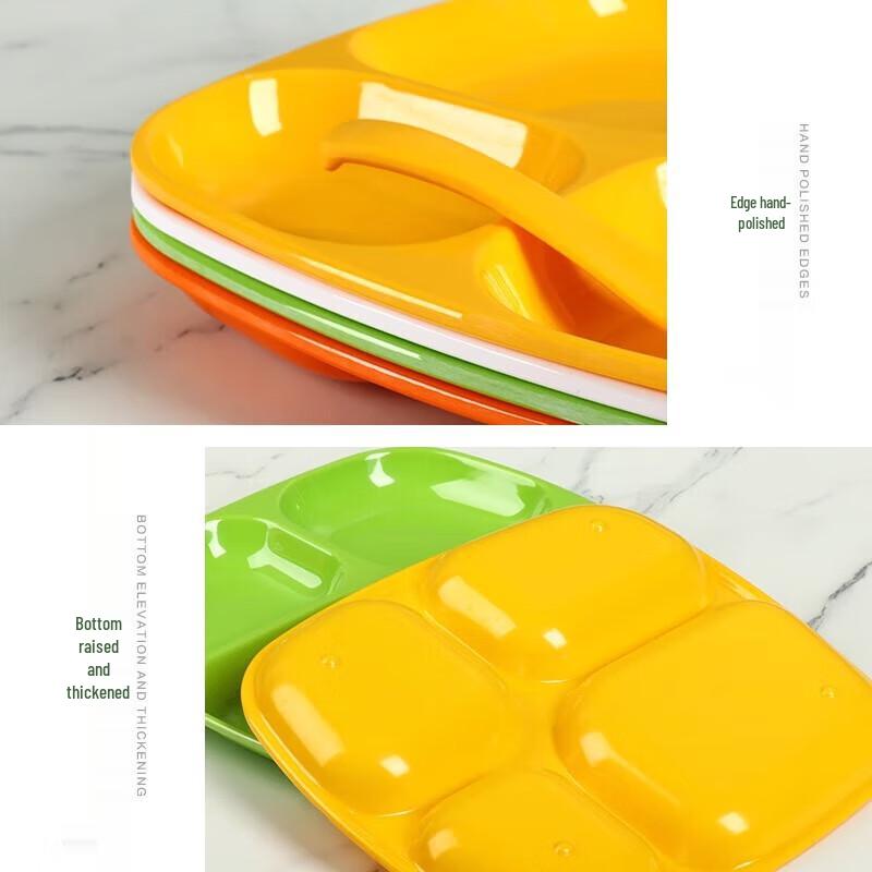 Меламиновая обеденная тарелка формата А5, разделенная на четыре секции