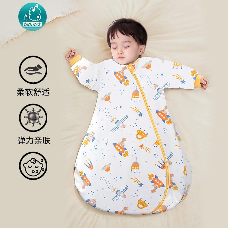 Cotton Baby Sleeping Bag Toddlers 3-36 Months Lightweight Breathable Sleep Sack With Zipper Detachable Sleeves
