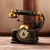 1/2PCS Vintage Artificial Telephone Model Retro Figurines Resin Ornament Craft Bar Home Desktop Miniatures Decoration Gift