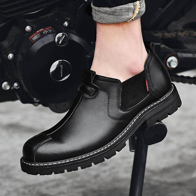 Brand Men's New Motorcycle Cool and Handsome Small Leather Shoes High-quality Men's Comfortable Business Leather Shoes