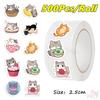 500 шт./рулон Q Sweet Cat Kids Rewards Stickers - DIY Scrapbooks Декор Альбом Запечатывание Этикетки Наклейки