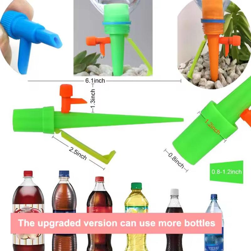 6/15 шт. Устройства для полива растений Самополивающиеся колышки для растений с кронштейнами против опрокидывания и переключателями регулировки клапана Подходят для растений, цветов, овощей