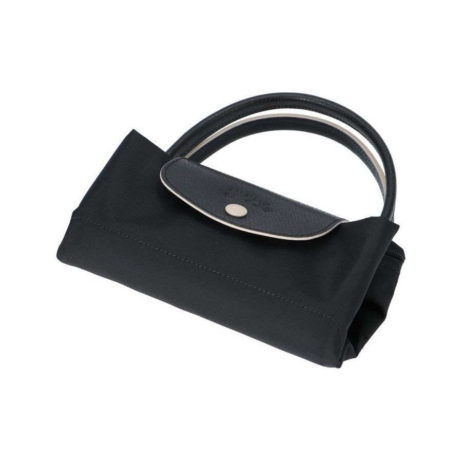 Longchamp Le Pliage Club 23 Сумка-шоппер из нейлонового холста с короткими ручками, большая вместимость, сумка-пельмень, сумка-тоут, маленькие женские сумки-тоут, Черный 1621619001