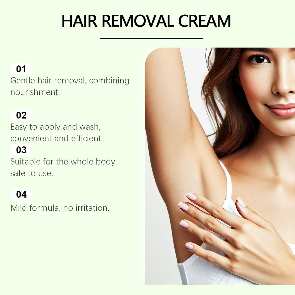VIARELINE Body Hair Removal Cream Gentle Formula Smooth Skin for All Body Men Women Fresh Comfort