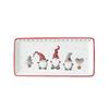 Creative Western Meat Plates Nordic Santa Claus Rectangular Ceramic Relief Plates Household Afternoon Tea Dessert Tray Tableware