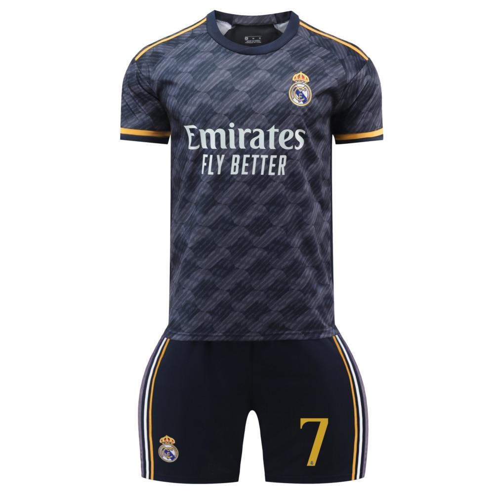 Real Madrid Ronaldo Kids Soccer Jersey Black Sports Equipment