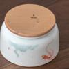 Nanshan Series Chinese Ceramic Tea Caddy with Beech Lid