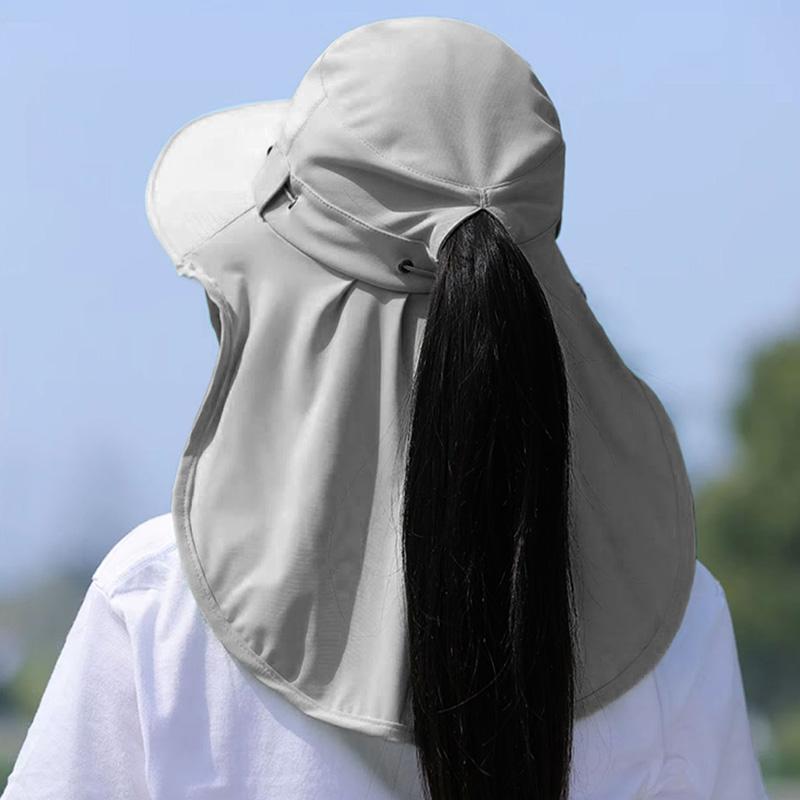 1 шт., устойчивая к ультрафиолетовому излучению широкополая шляпа, маска для лица, дышащая защита шеи, уличное солнцезащитное приспособление, шляпа, закрывающая лицо, женская мода