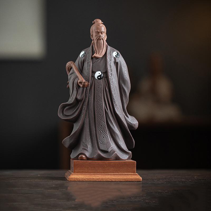 Ceramics Taiji Zhang Sanfeng Legend Figure Statue Wudang School of Chinese Taoism Home Living Room Office Decorative Accessories