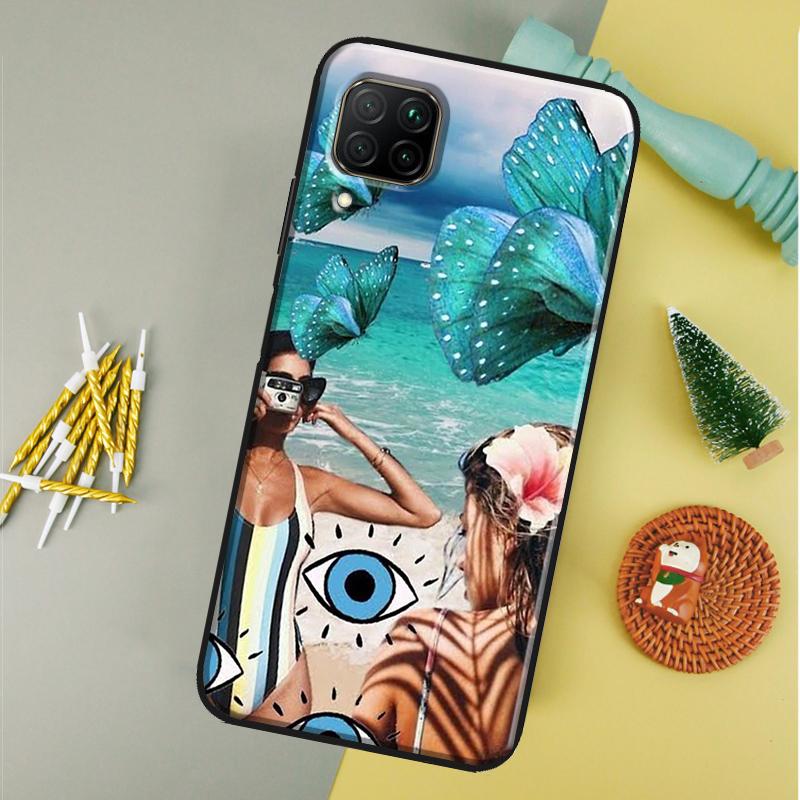 Summer Aesthetic Collage For Huawei P40 P20 P30 Lite P60 Pro Nova 12s 12i 11i 10 9 SE 5T Y91 Y90 Y60 Y70 Y72 Y61 Case