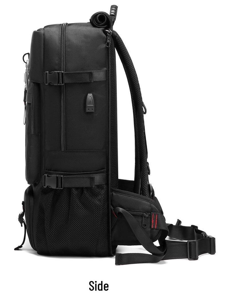 Мужской большой водонепроницаемый дорожный рюкзак с отделением для влажных/сухих вещей и многофункциональным дизайном, идеально подходит для активного отдыха и альпинизма.