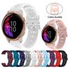 Ремешок для часов 20 мм 22 мм цветочный силиконовый ремешок для Samsung Galaxy Watch Series ремешок для часов Garmin Venu Vivoactive 5/4/3 Forerunner 165 245