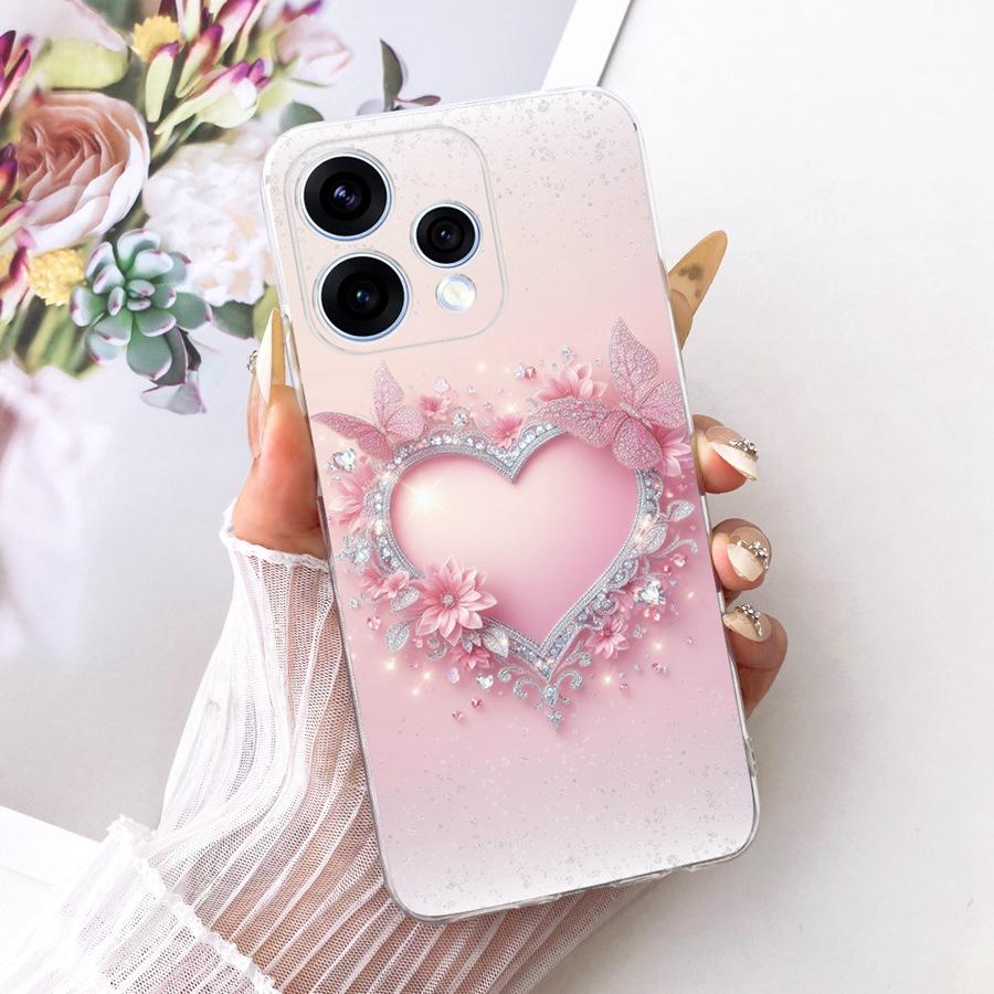 Чехол для OPPO Reno15 Reno 15F Милый Кот Расписной ТПУ Чехол для Телефона для OPPO Reno15 F Reno 15 CPH2825 Защитный Мягкий Силиконовый Capa