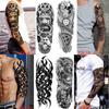 1 PC 480*170MM Full Arm Temporary Tattoo Sticker Sleeve Men Women Fashion Sexy Fake Tattoo Wolf  Lion Tiger Painting Tattoo Skull Angel Tattoo