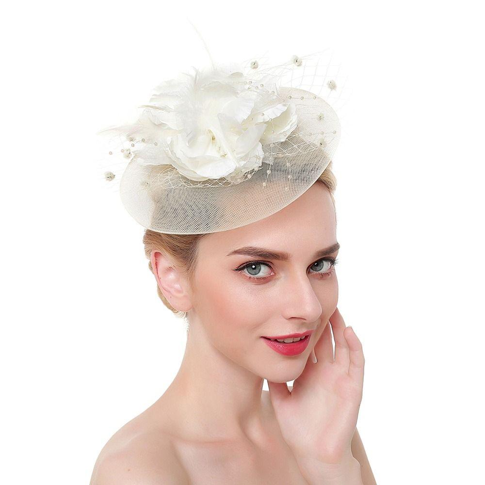 Стильные шапки-волшебники, свадебные цветочные сетчатые повязки на голову, коктейльные головные уборы для чаепития для женщин и девочек