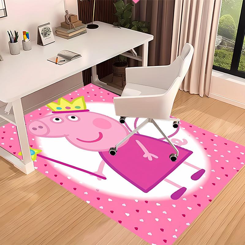 Peppa Pig2 Printed Absorbent Washable Carpet, Non-Slip Bathroom Mats, Kitchen Rugs, Yoga Mat,Living Room Entrance, Camping Picnic Rugs
