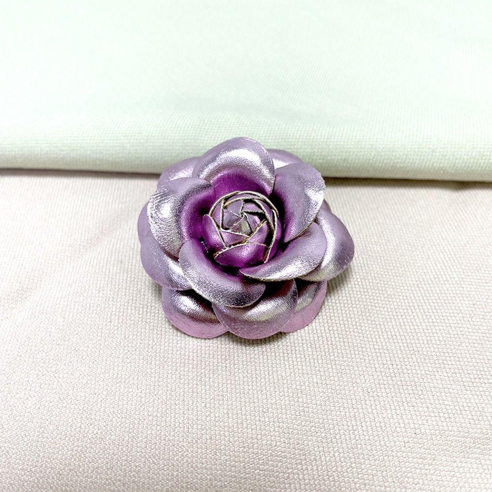 Suit Sweater Coat Camellia Flower Brooches Fabric Handmade Accessories Pin Brooch New Corsage