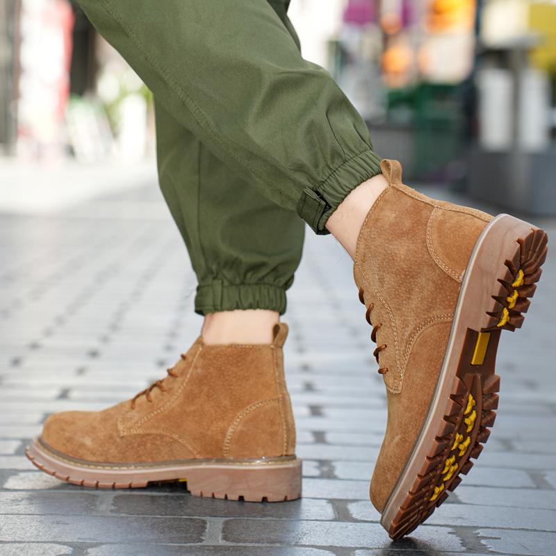 2024 Новое поступление Мужские кожаные модные высокие ботинки Универсальные мужские удобные мотоциклетные ботинки Роскошные брендовые мужские ботильоны