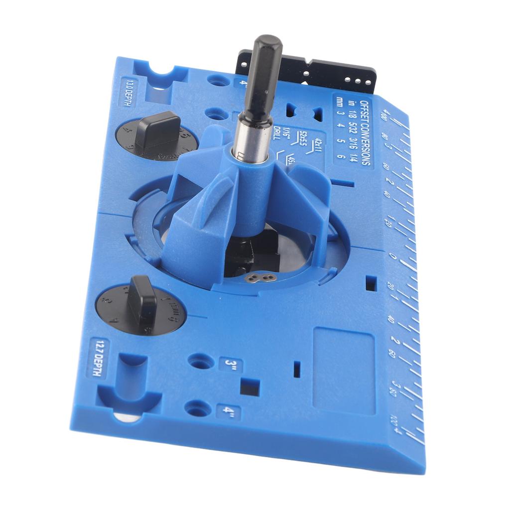 35-мм кондуктор для сверления петель, кондуктор для сверления отверстий под петли для деревообработки, локатор с фрезой и сверлом 116 дюймов, синий