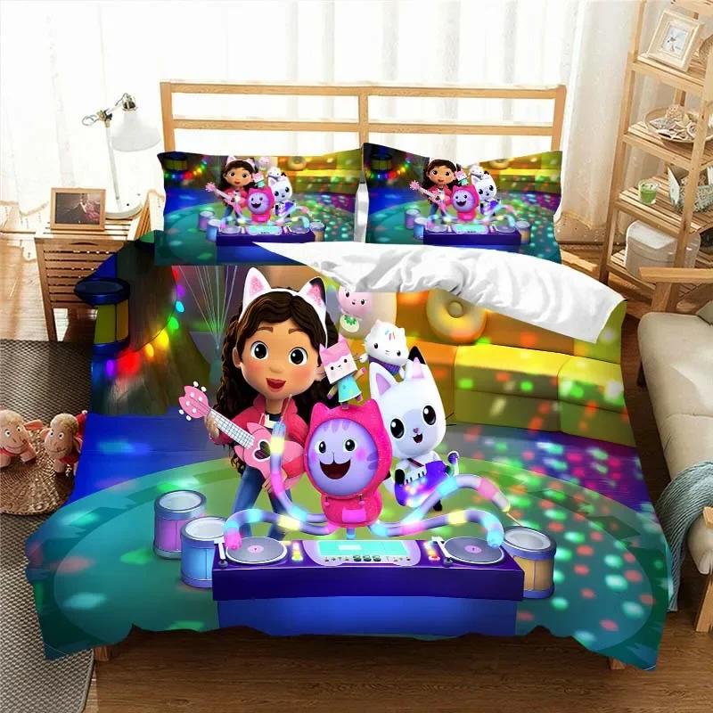 Комплект постельного белья Gabbys D-Dollhouse, пододеяльник, одеяло, односпальная кровать, двуспальная кровать, для детей, девочек и мальчиков, подарок, комплект постельного белья размера «king size»