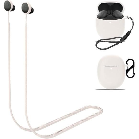 Anti-Lost Strap for Google Pixel Buds Pro 2,NOUKAJU Earphone Protective Cover(with Carabiner + Lanyard),Headphones Anti-Lost Lanyard,Case for Google