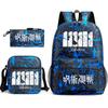 Teen Animation Backpack Elementary School Student Fashion School Bag Three-piece Set