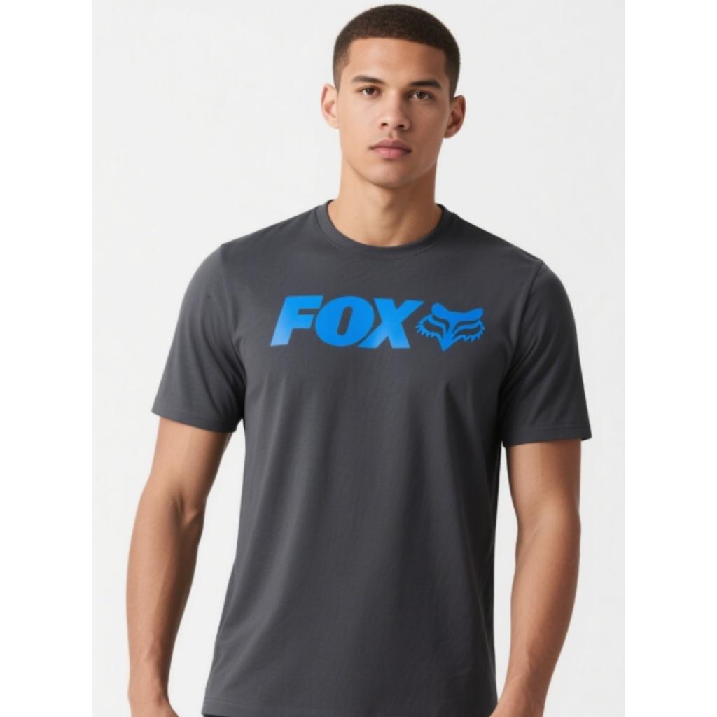 Тренд Лето 2025 Fox Racing Простой Логотип Высококлассная Роскошная Мужская и Женская Футболка Y2k с Коротким Рукавом и Круглым Вырезом Дышащая