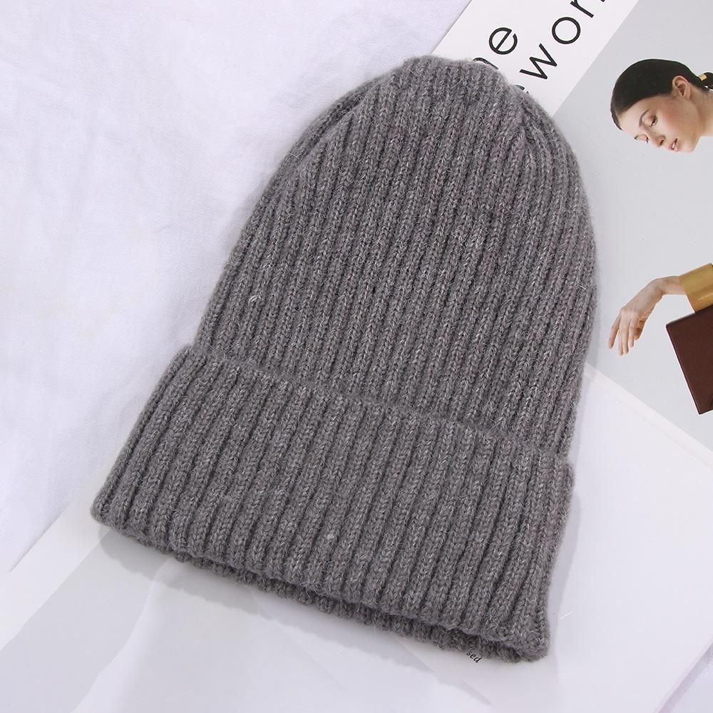 Новая модная повседневная шапка мягкая мешковатая шапка шерстяная вязаная шапка лыжная шапка кепка