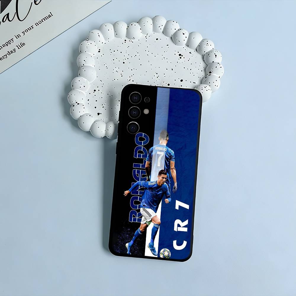 Чехол для телефона C-R-7 Ronaldo для Samsung S25, S24, S21, S22, S23, S30, Ultra, S20, Plus, Fe, Lite, Черный Мягкий Силикон