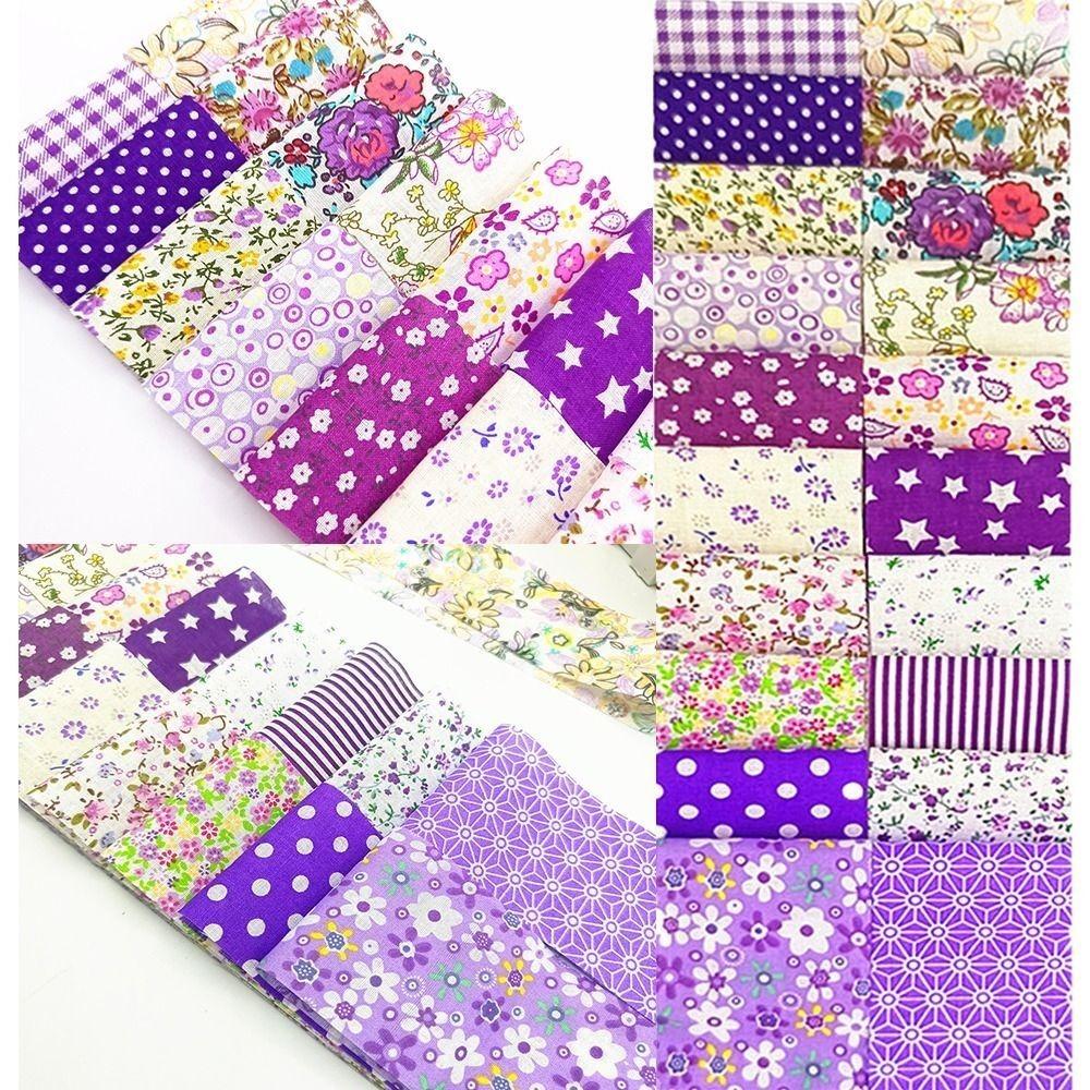 Набор из 40 винтажных предварительно нарезанных рулонов ткани простого переплетения фиолетового цвета, 6,5x50 см, хлопковые полоски для квилтинга и шитья своими руками.