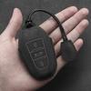Кожаный чехол для автомобильного ключа из замши Для Peugeot 2008 3008 308 408 508 4008 5008 Для Citroen C4 C6 C3-XR Брелок Аксессуары