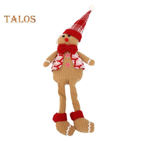 Пряничный человечек, кукла с длинными ногами, рождественская мягкая плюшевая игрушка, милая кухонная пряничная фигурка для мужчин и женщин, украшение на рождественскую елку