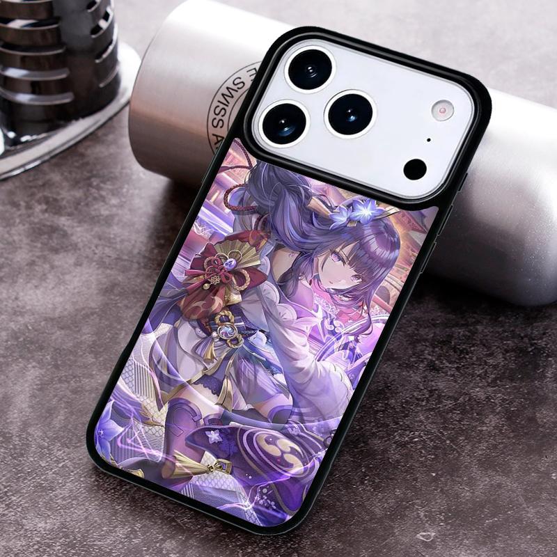 Чехол для телефона Raiden Shogun Baal Genshin Impact для iPhone 17 16 15 Pro Max Air 14 13 12 11 Plus Ударопрочный Capa Cover