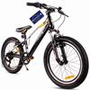 Детский Велосипед 20 Дюймов Мальчишеский 6 Скоростей Shimano Амортизатор Verdant Juniper Черно-Золотой