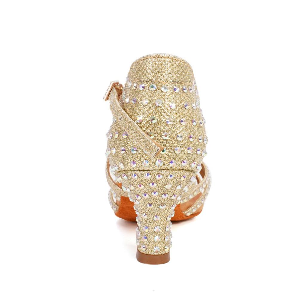 Женская танцевальная обувь со стразами, женская обувь для танго, сальсы, обувь для латинских танцев, женские сандалии на мягкой подошве для бальных танцев, женская свадебная обувь