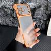 Прозрачный матовый безрамочный чехол из поликарбоната для iPhone 17 16 15 14 13 12 Pro Max, Air Plating, Защитная пленка для объектива, Жесткая прозрачная задняя крышка