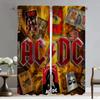 Rock-ACDC Современные Шторы для гостиной для камеры, украшения на Хэллоуин, занавески для интерьера дома, 2 шт., занавески для перегородок