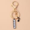 Cute Enamel Mini Piano Keychain Simulation Musical Instruments Key Ring Pendants Women Girls Handbag Decor DIY Jewelry Gift