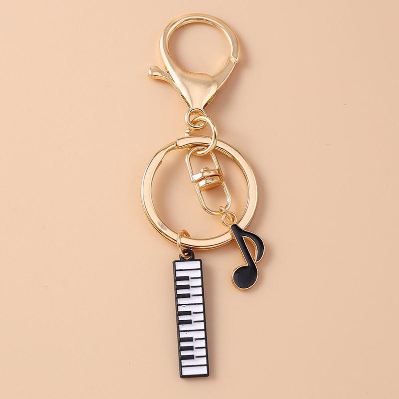 Cute Enamel Mini Piano Keychain Simulation Musical Instruments Key Ring Pendants Women Girls Handbag Decor DIY Jewelry Gift