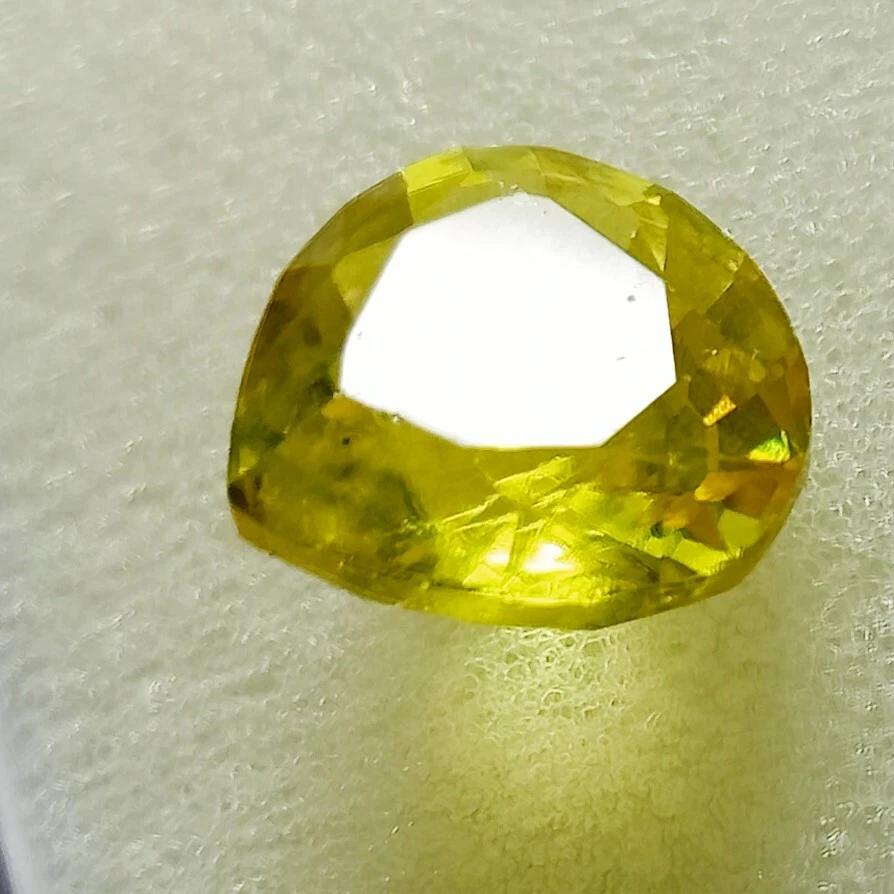 Excellent Yellow Sapphire Natural Pear Cut 12-14 Ct Certified Loose Gemstone