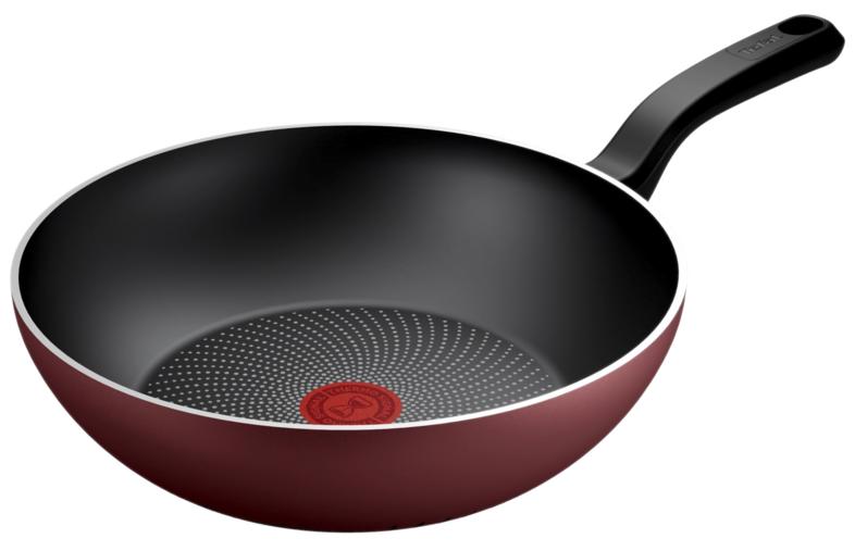 Tefal simply cook wok h0581902 28cm burgundy