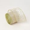 Mesh Yarn Christmas Tree Ribbon Gold Wire Edge Fabric Craft Ribbon  New Year
