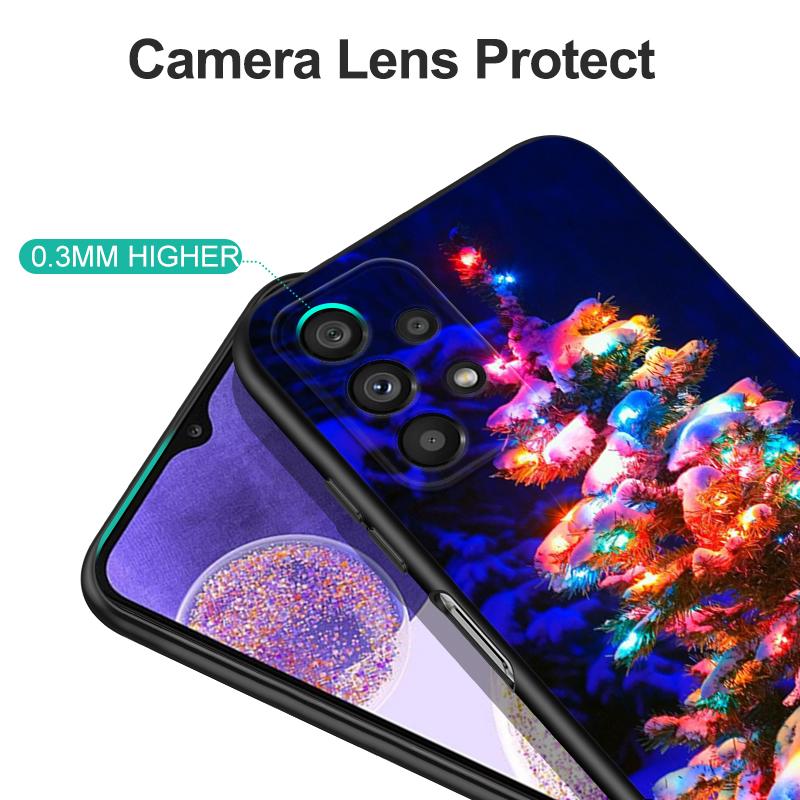 Черный чехол из ТПУ для Vivo Y01 Y2 Y12S Y12A Y50 Y15 Y15A Y15S Y17 Y3 Y11 Y50 Y50T Y51S 2019 2020 5G рождественская елка свет зима