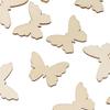 100 шт. Деревянные вырезки в форме бабочек Необработанная заготовка Дерево Необработанные деревянные вырезки Домашняя вечеринка