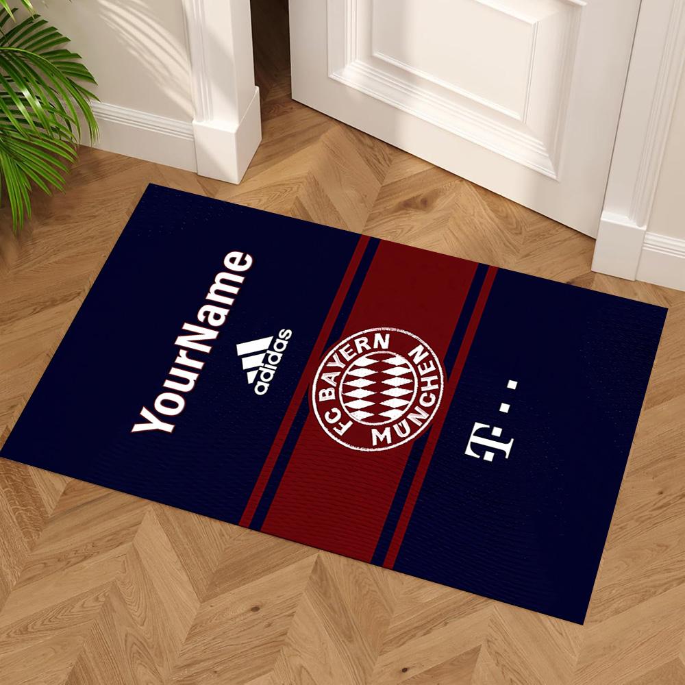 Bayern Munich Customized Name Floor Rug Office Rug Design for Bedrooms Hallway Living Rooms Study room Anti-slip Rug Decorate Offices