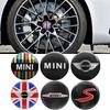 4 шт. Наклейки на центральные колпачки дисков для Mini Cooper JCW R50 R52 R53 R56 R57 R58 R60 MINI CLUBMAN COUNTRYMAN Аксессуары