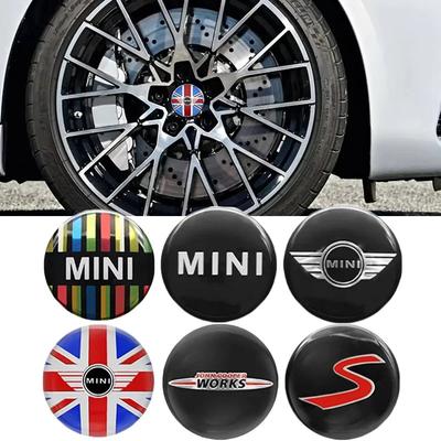 4 шт. Наклейки на центральные колпачки дисков для Mini Cooper JCW R50 R52 R53 R56 R57 R58 R60 MINI CLUBMAN COUNTRYMAN Аксессуары