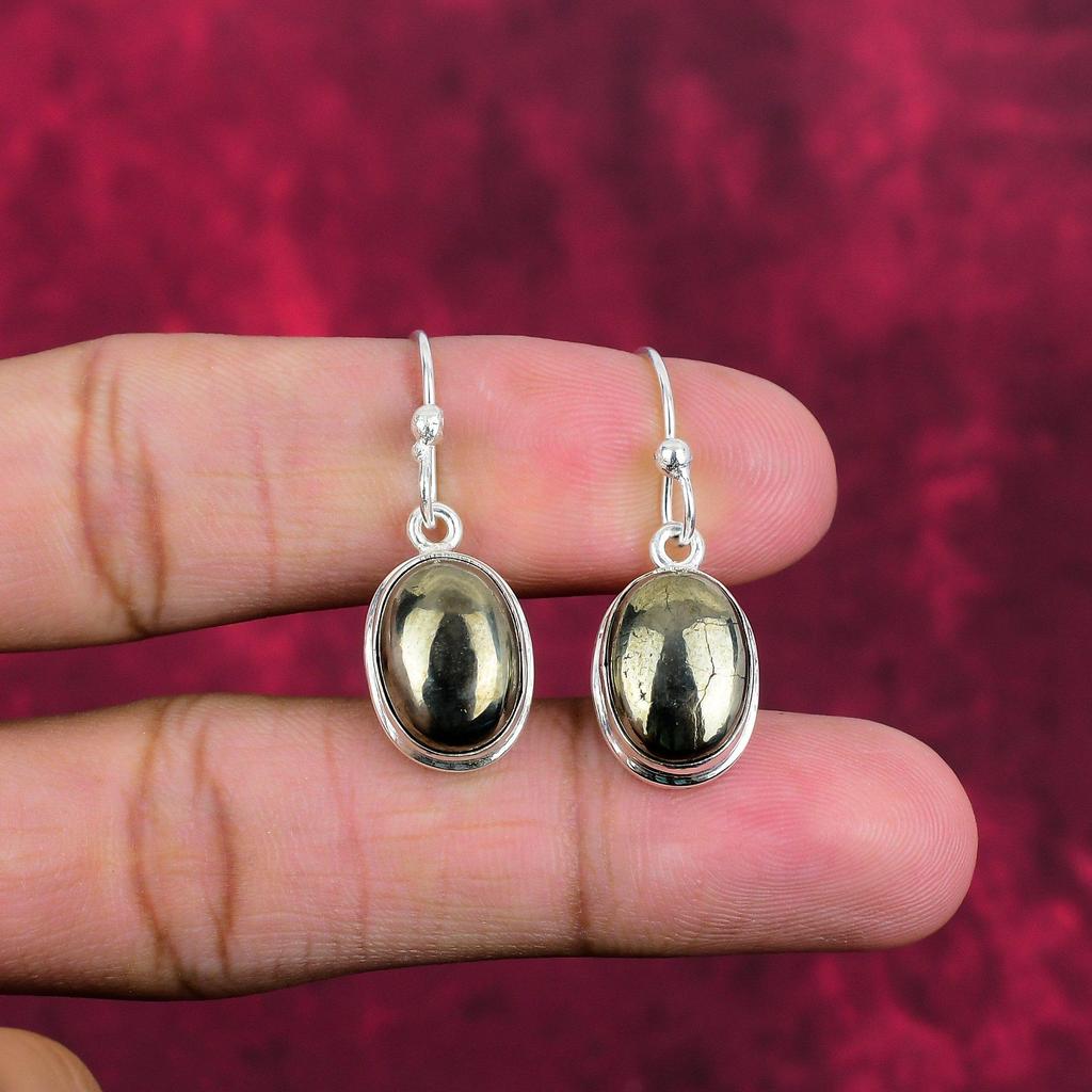 Золотые серьги с пиритом, ювелирные изделия ручной работы из драгоценных камней, серьги из стерлингового серебра 925 пробы, антикварные ювелирные изделия, для подарка на помолвку